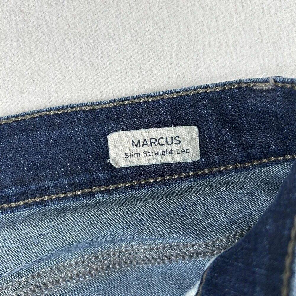 Mavi Marcus Jeans Mens 32x30 Medium Wash Blue Slim Straight Fit Stretch Denim